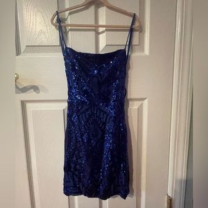 Lucy in the Sky Starstruck Sequin Dress in Royal Blue Size XS